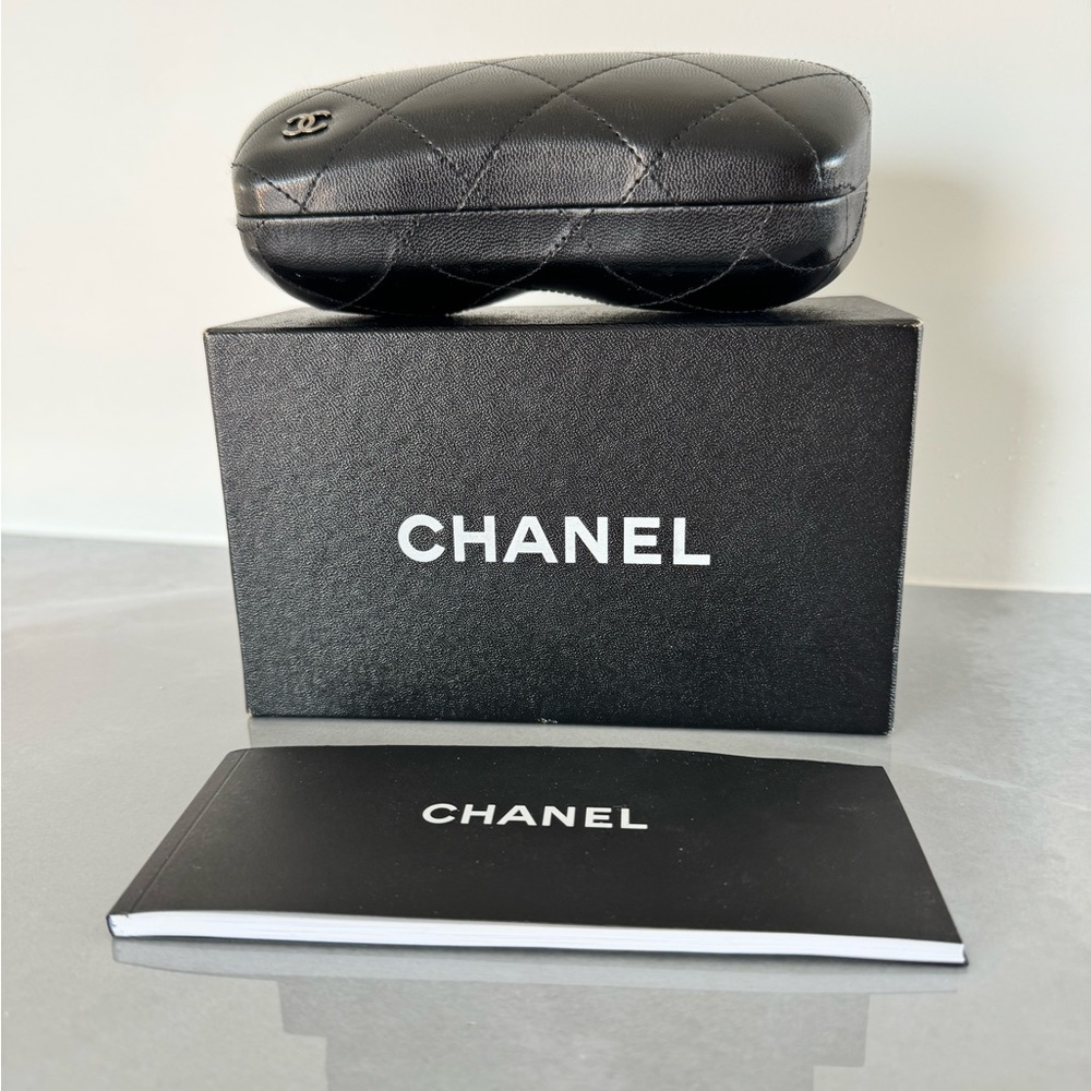 Chanel Sunglasses Case with Manual and Blank Identification Card